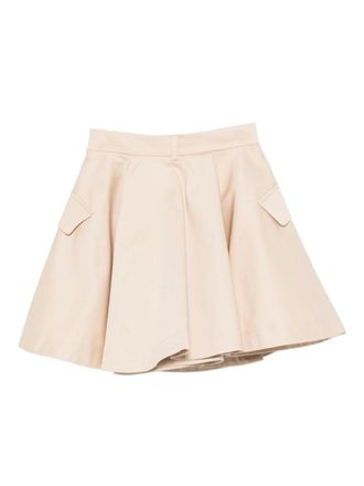 Fendi Cotton Stretch Skirt - Beige