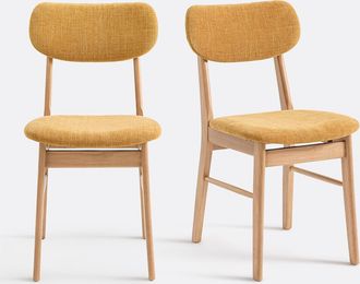 La Redoute Interieurs Set van 2 vintage stoelen, stof met structuur, SELYN