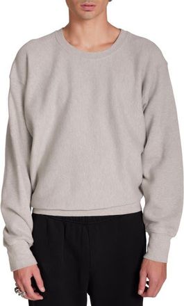 Les Tien HeavyWeight Cropped Crew Sweater in Heather Grey at Nordstrom, Size Xx-Large