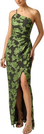 Adrianna Papell Burnout Jacquard Long Dress
