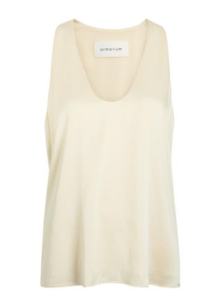 ARMARIUM Bianka Stretch-silk top - Light Yellow - IT44 (UK12 / M)