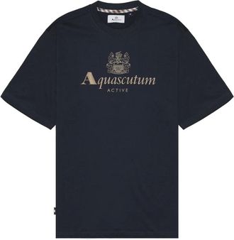 Aquascutum Heren, Tops, Blauw, Maat: 3XL Katoen