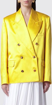 Dries Van Noten Blazer doppiopetto in misto cotone con rever a lancia