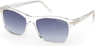 Tom Ford Giulio Zonnebrillen - Heren - Zonnebrillen - Wit - 57 MM - Accessoires