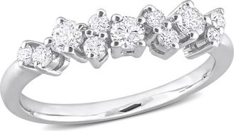 Amour 1/2 CT TW Diamond Semi-Eternity Ring in Platinum
