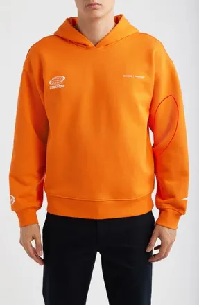 Reiss x McLaren Rowan Cotton Hoodie in Papaya Orange at Nordstrom, Size Xx-Large