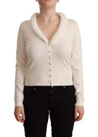 Liu Jo Viscose Long Sleeves Fur Shearling Womens Blouse (Pre-Owned)
