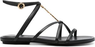 Jacquemus Les sandales Pralu leather sandals - women - Calf Leather/Rubber/Rubber/Calf Leather/Calf Leather - 37 - Black