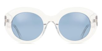 SmartBuy Collection Oval Full Rim Plastic Mens Prescription Sunglasses Clear Size 51 - SmartBuy Collection