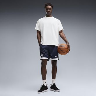 Puma Shorts da basket in mesh Fundamentals 8 da uomo, Abbigliamento, Blu, XXL