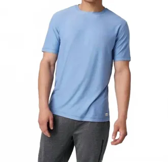Vuori Clothing Strato Tech Tee In Isle Blue Heather