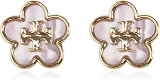 Tory Burch Vergeet-mij-nietje bloem stud oorbellen - Dames - Oorbellen - Geel - ONE Size - Accessoires