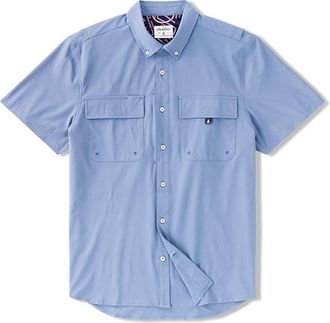 Chubbies The Blue Crew (UPF Shirt) Mens T Shirt Dusty Blue : SM, Mesh/Polyester