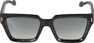 K&agrave;dor Gold Fashion Glamour Oversized Square Gradient Sunglasses