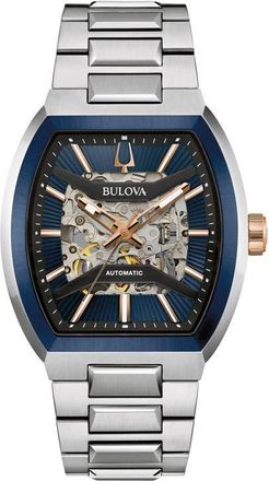 Bulova Maquina Silverton Skeleton Dial Automatic Bracelet Watch, 40mm in Two-Tone at Nordstrom