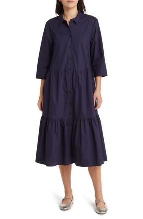 Masai Cotton Shirtdress in Maritime Blue at Nordstrom, Size X-Large