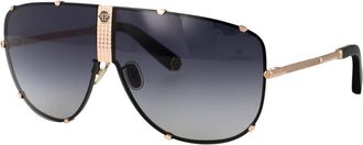 Philipp Plein Stijlvolle zonnebril Spp 075M - Heren - Zonnebrillen - Geel - 69 MM - Accessoires