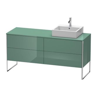 Duravit Mueble De Ba&ntilde;o Duravit Xsquare De 160,0 X 54,8 Cm, 4 Cajones, Color (frente/cuerpo): Jade Laca Alto Brillo - Xs4924r0303