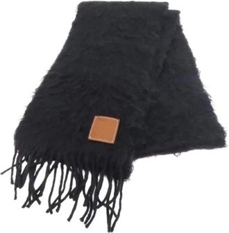 Loewe Pre-owned Scarves, female, Black, Size: ONE SIZE Pre-owned Stole