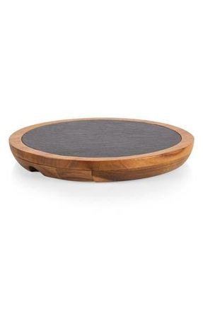 Picnic Time Acacia and Slate Serving Board with Cheese Tools in Black at Nordstrom Rack