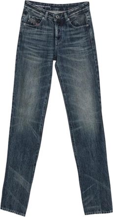 Diesel Blue Straight Mid Rise Jeans