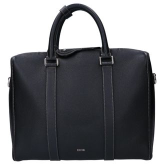 Dior Black Leather Briefcase (Pre-Owned)