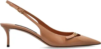 Dolce & Gabbana Schoenen, Dames, Beige, 39 1/2 EU, Leer, Leren schoenen met hak