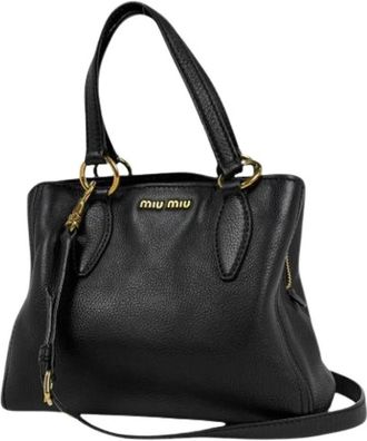 Miu Miu Pre-owned Handbags, female, Black, Size: ONE SIZE Pre-owned Shoulder Bag