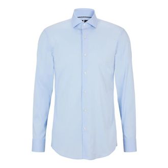 HUGO BOSS P-Hank - Heren - Zakelijke Overhemden - Blauw - 3XL - Katoen - Overhemden