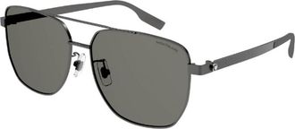 Montblanc Mens Black Square Sunglasses MB0184SK 002