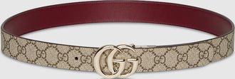 Gucci Reversible GG Marmont Wide Belt, Beige, GG Canvas