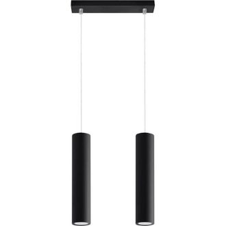 Wonderlamp L&aacute;mpara Colgante Vaza Negro, 2 Luces