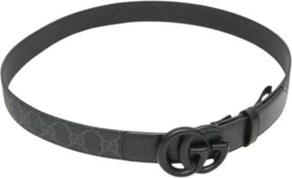 Gucci Pre-owned GG Marmont Riem - Heren - Vintage Accessoires - Zwart - ONE Size - Leer - Vintage