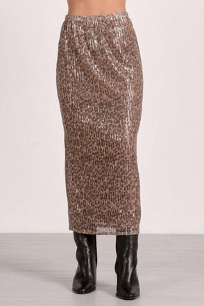 Elan Glamour Midi Skirt In Cheetah