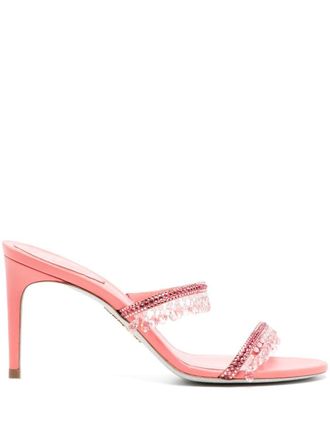 Rene Caovilla crystal-embellished sandals - Pink