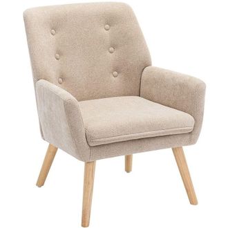 Vente-Unique Vente-unique - Poltrona in Tessuto Beige - serino