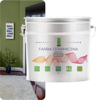 OEM Pintura Cer&aacute;mica Para Pared Lavable Verde Oliva 2l Resistente A Las Manchas