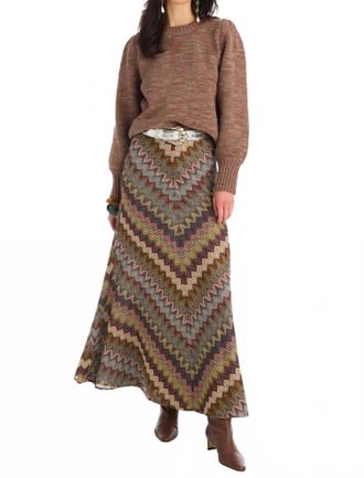 Allison New York Charlotte Knit Puff Sleeve Sweater In Mocha