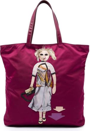 Prada Pre-owned Prada Tessuto Robot Doll Tote Ladies R4L0H3GOL8672O44