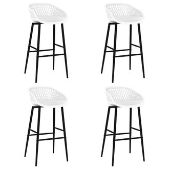 vidaXL Taburetes De Cocina 4 Unidades Blanco Vidaxl