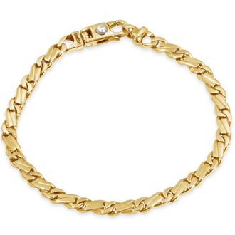 Pompeii3 Mens Link 14k Gold (17gram) or Platinum (28gram) 5.5mm Bracelet 8.5