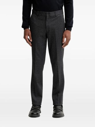 HUGO BOSS houndstooth-pattern trousers - Grijs