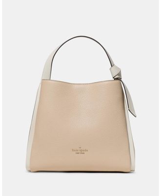 Kate Spade New York Womens Knott Colorblock Convertible Carryall - White Leather - One Size