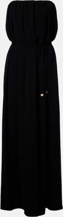 Max Mara Elegante Sax crepe strapless gown