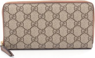 Gucci Beige Gg Supreme Long Wallet (Bi-Fold) (Pre-Owned)