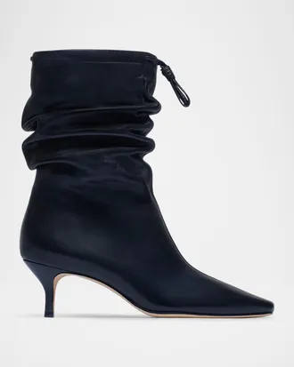 Bernardo Mazzie Scrunch Leather Ankle Boots