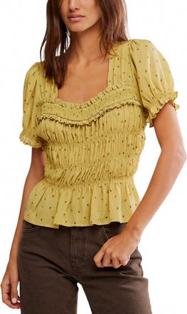Free People Adore You Blouse In Crushed Rosemary