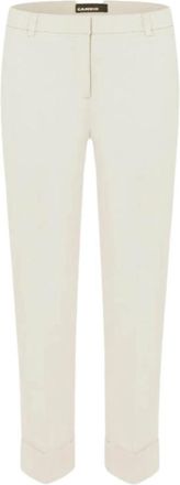 Cambio Krystal Cropped Broek - Dames - Vrijetijds broeken - Beige - S - Katoen - Broeken