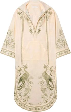 Zimmermann Abito midi con stampa e cappuccio - Toni neutri