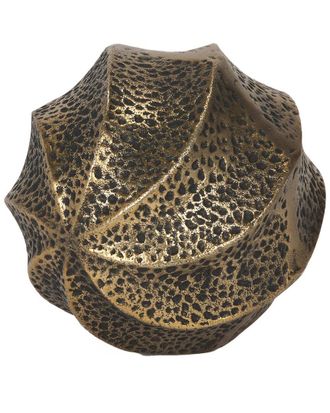 Mercana Imani Large Sculptural Textured Antiqued Metal Decorative Object
